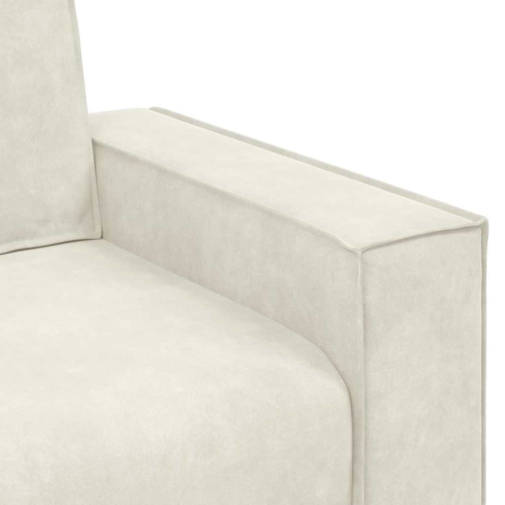 59 cm cream velvet armchair