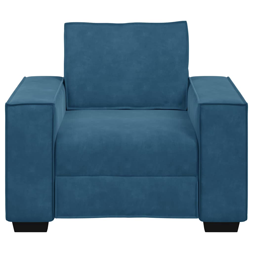 Poltrona 60 cm veludo azul