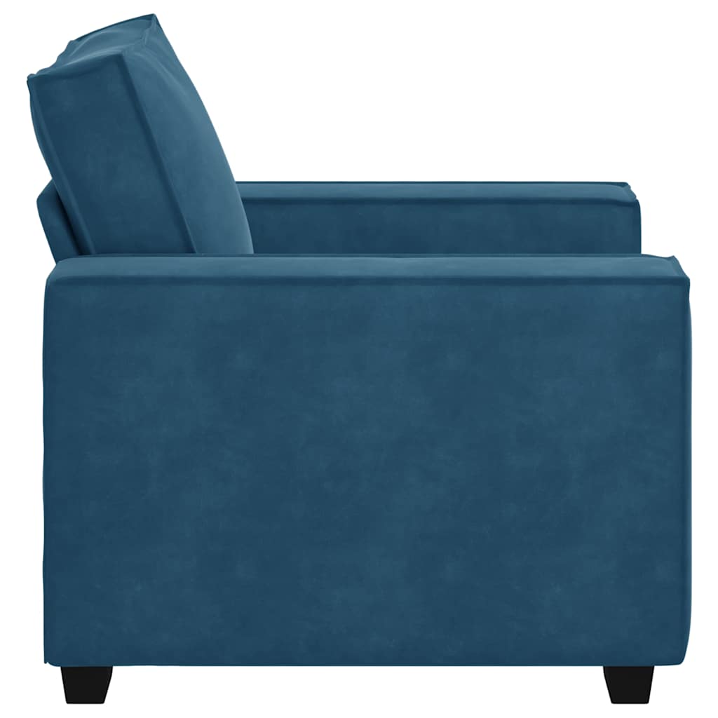 Poltrona 60 cm veludo azul