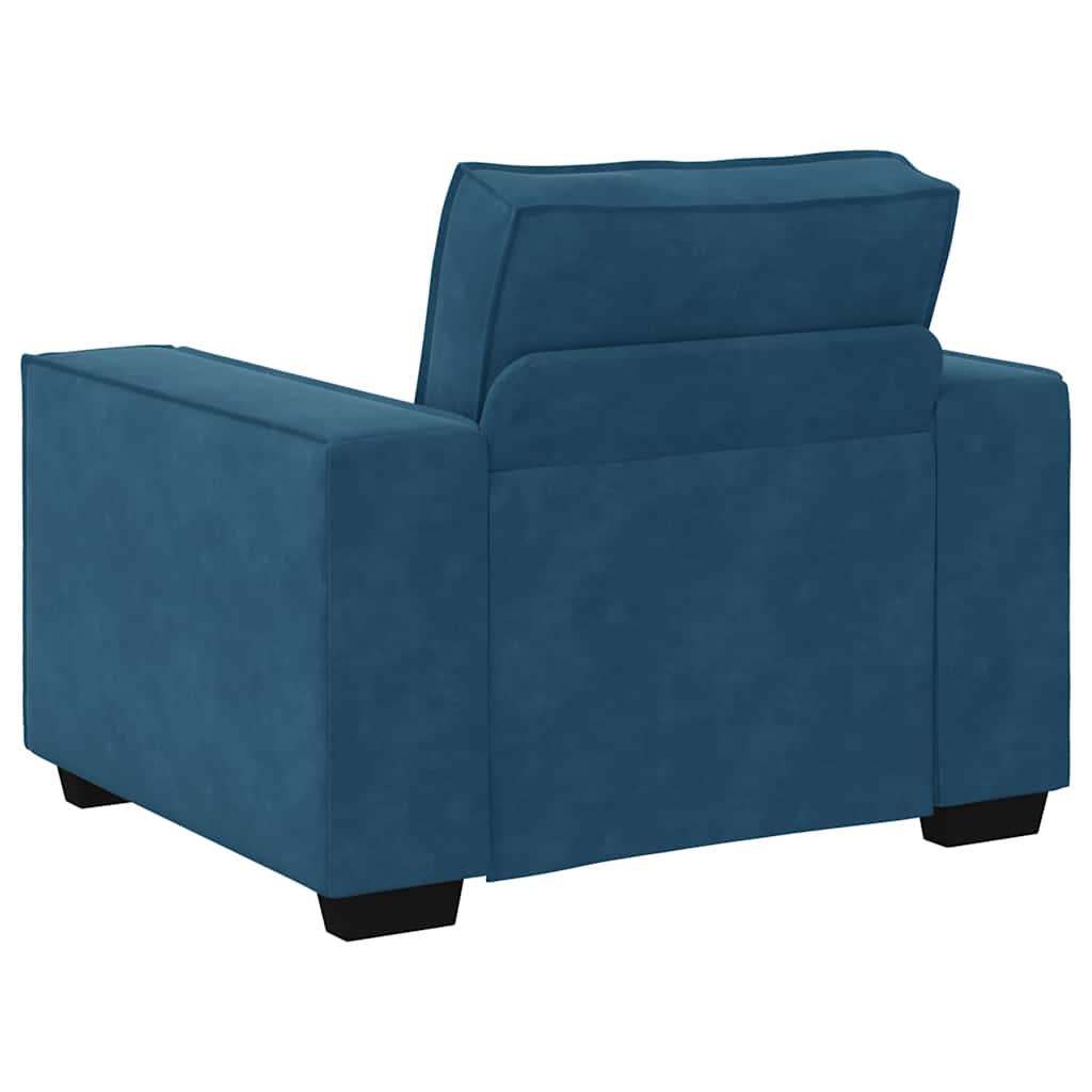 Poltrona 60 cm veludo azul