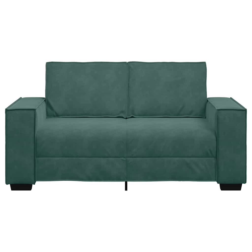 2-seater sofa 120 cm dark green velvet