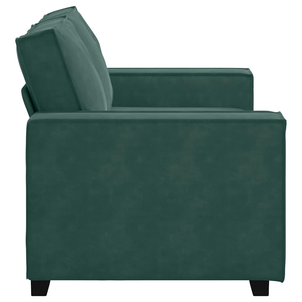 2-seater sofa 120 cm dark green velvet