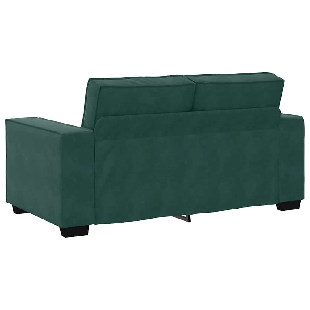 2-seater sofa 120 cm dark green velvet