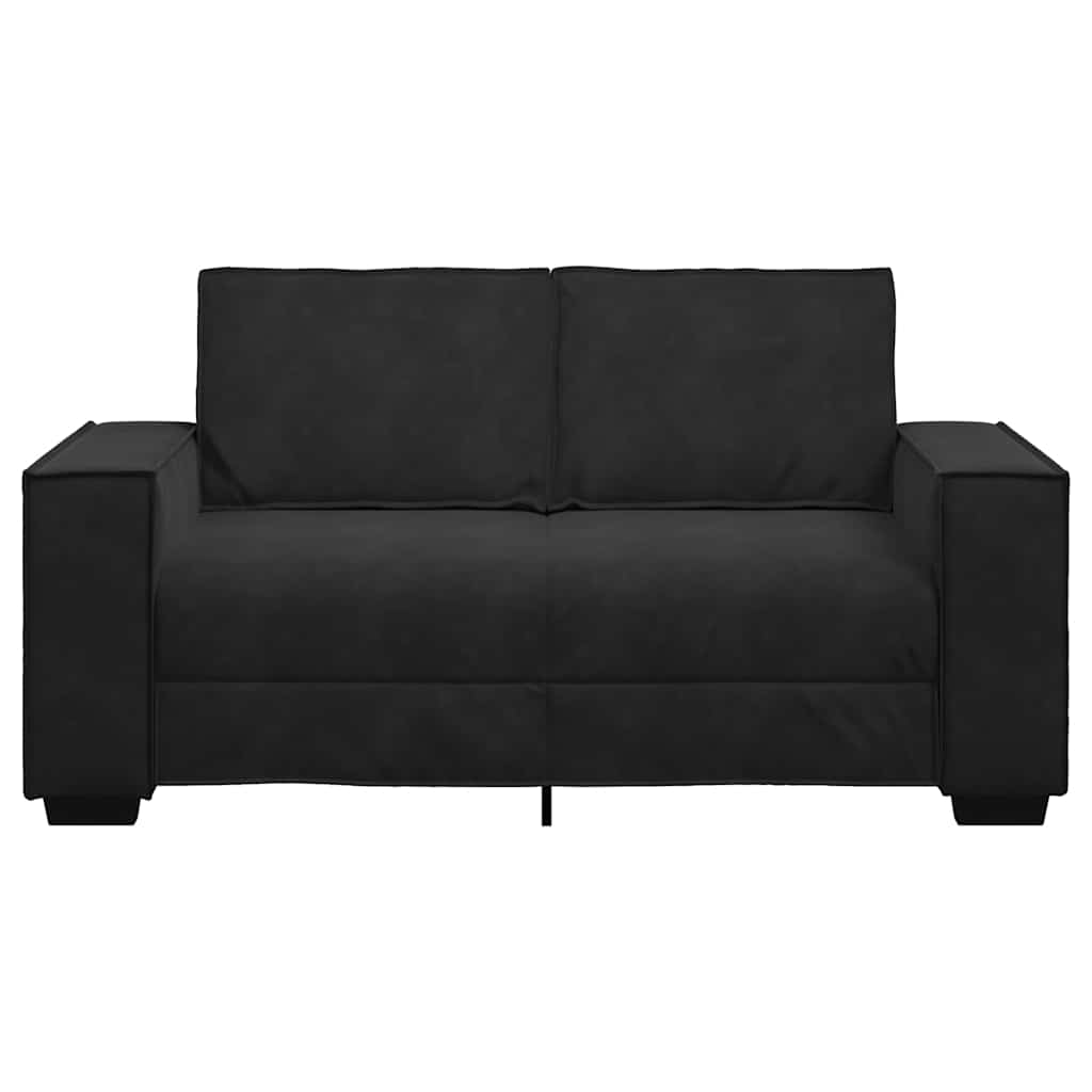 2-seater velvet sofa 120 cm black