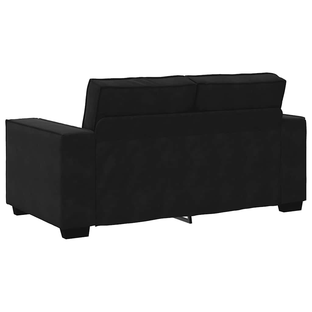 2-seater velvet sofa 120 cm black