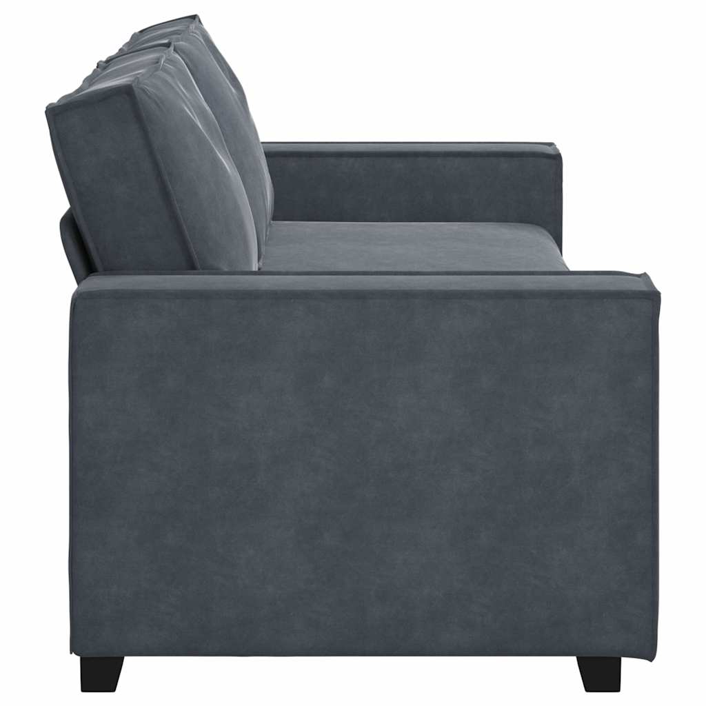 3-seater sofa 180 cm dark grey velvet
