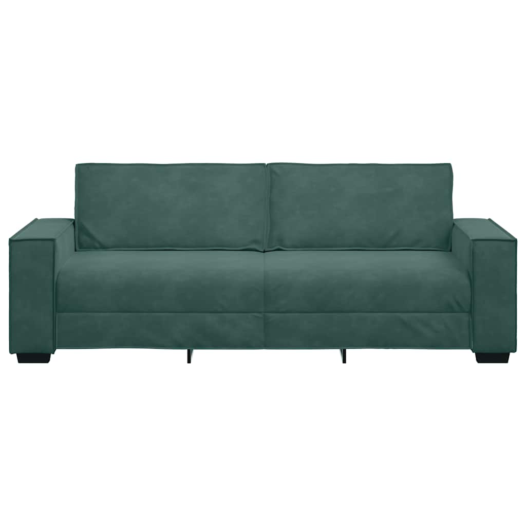 3-seater sofa 180 cm dark green velvet