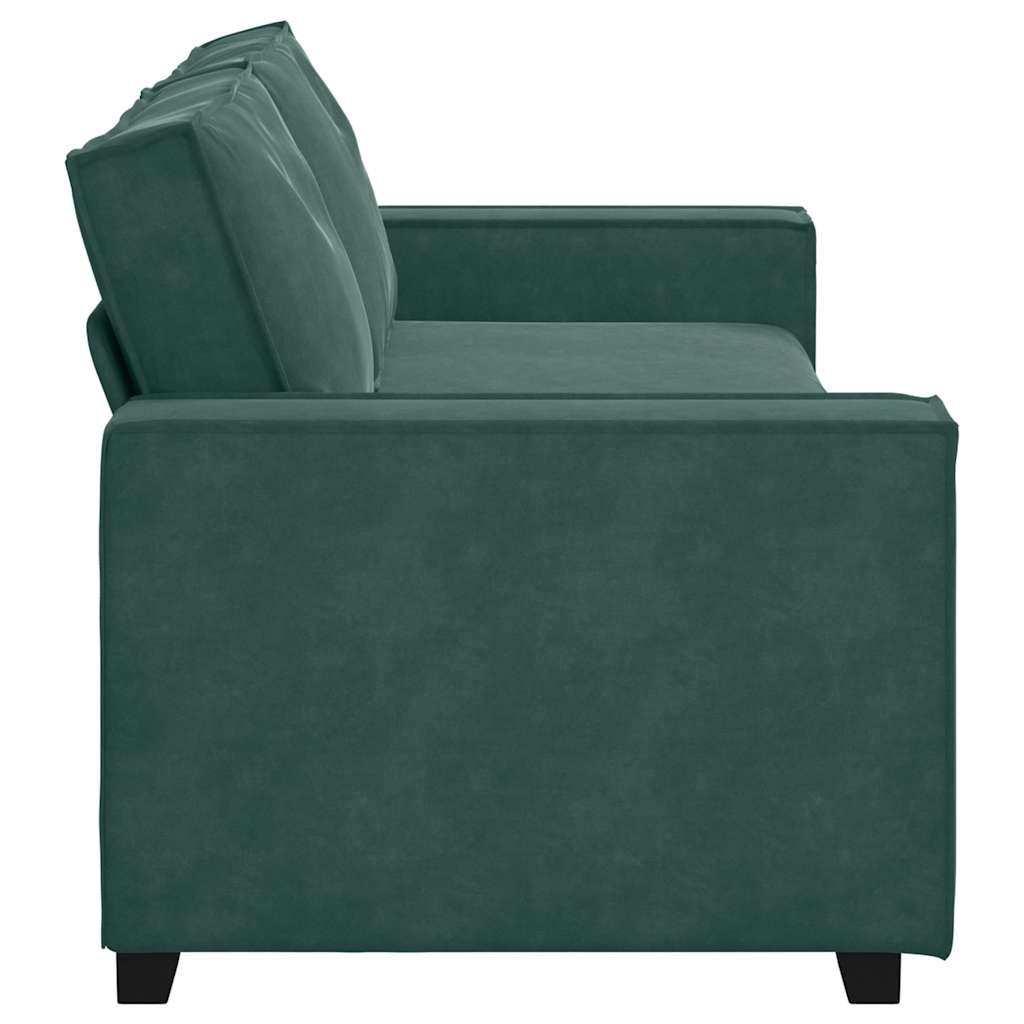 3-seater sofa 180 cm dark green velvet