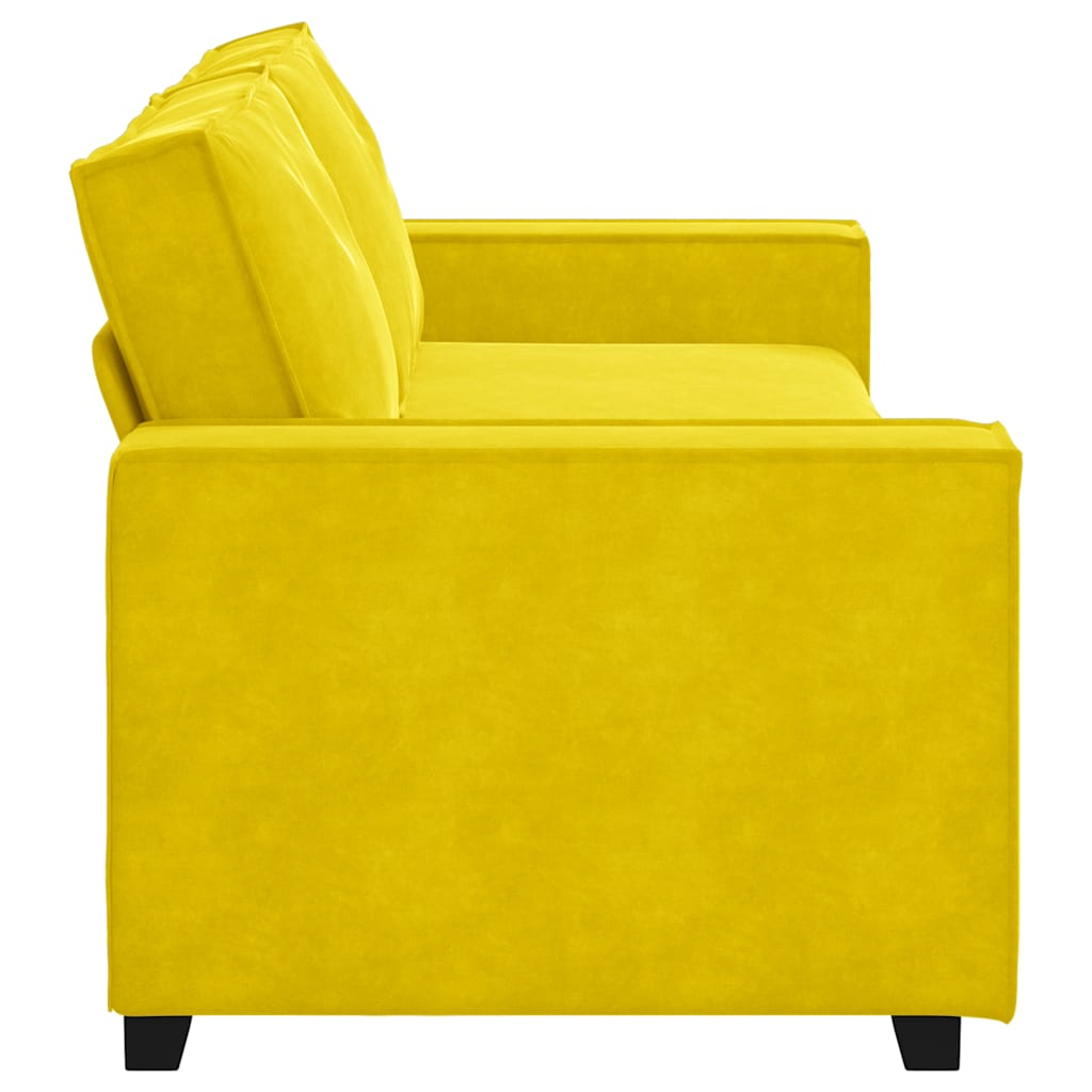 3-seater sofa 180 cm yellow velvet