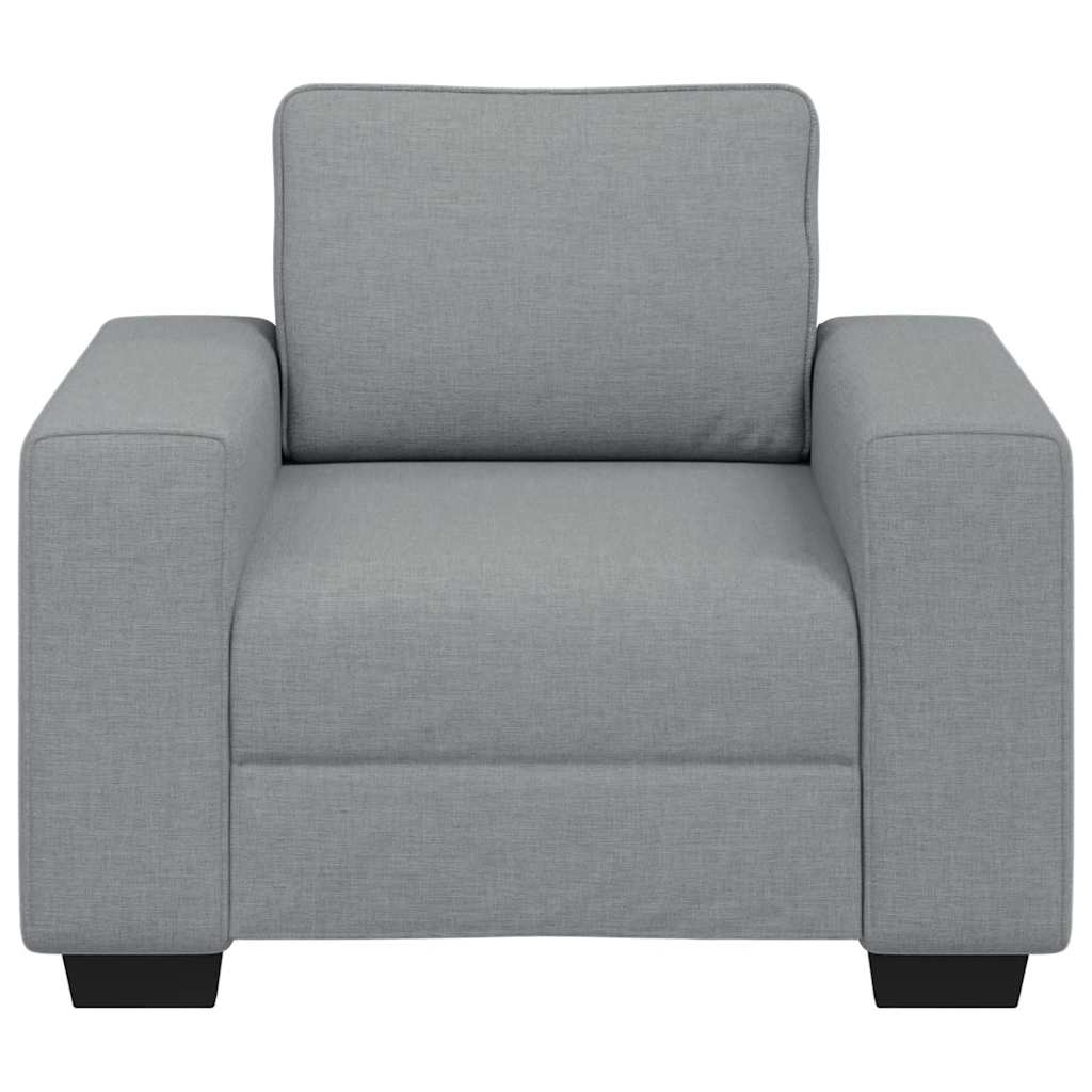 Poltrona tecido 60 cm cinzento-claro
