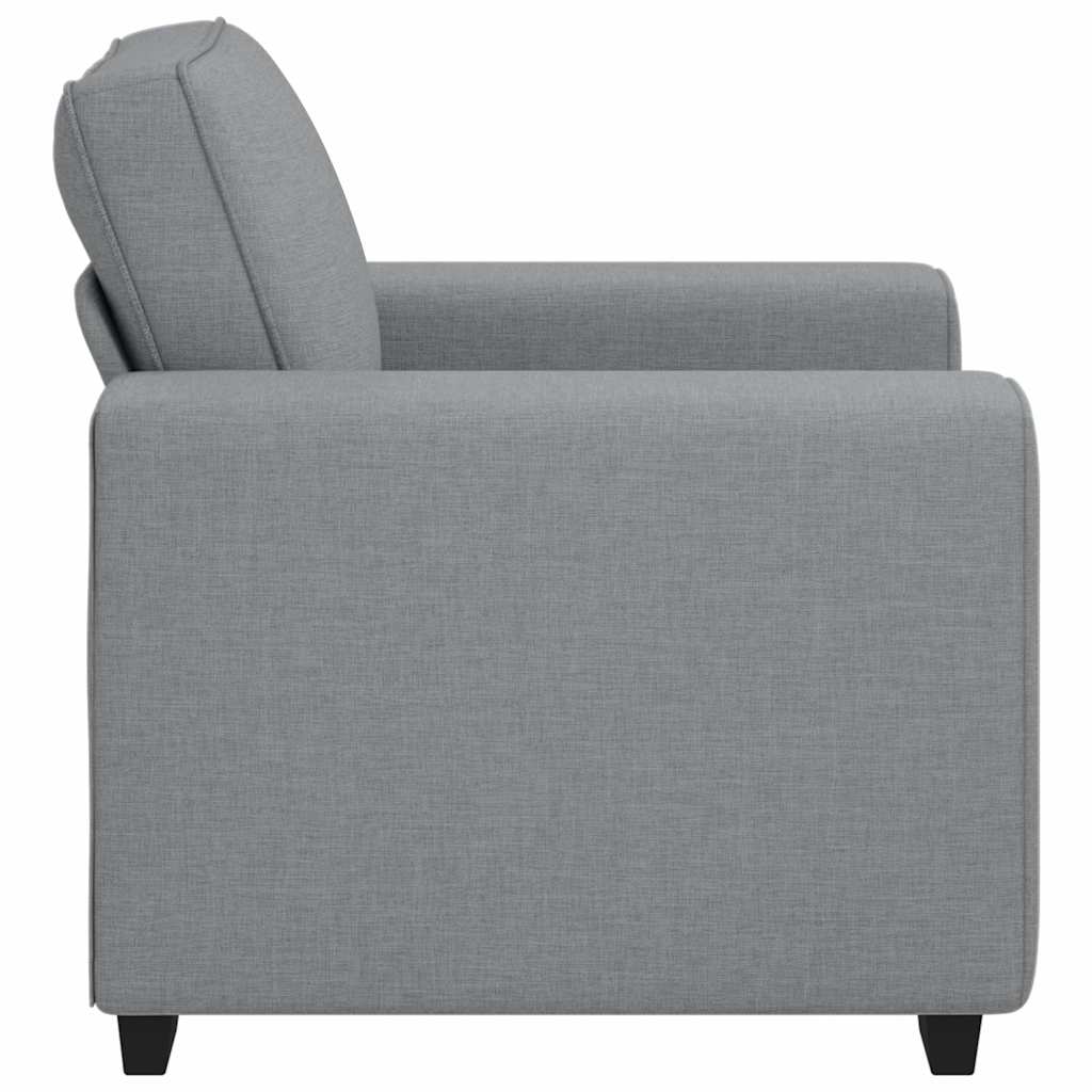 Poltrona tecido 60 cm cinzento-claro