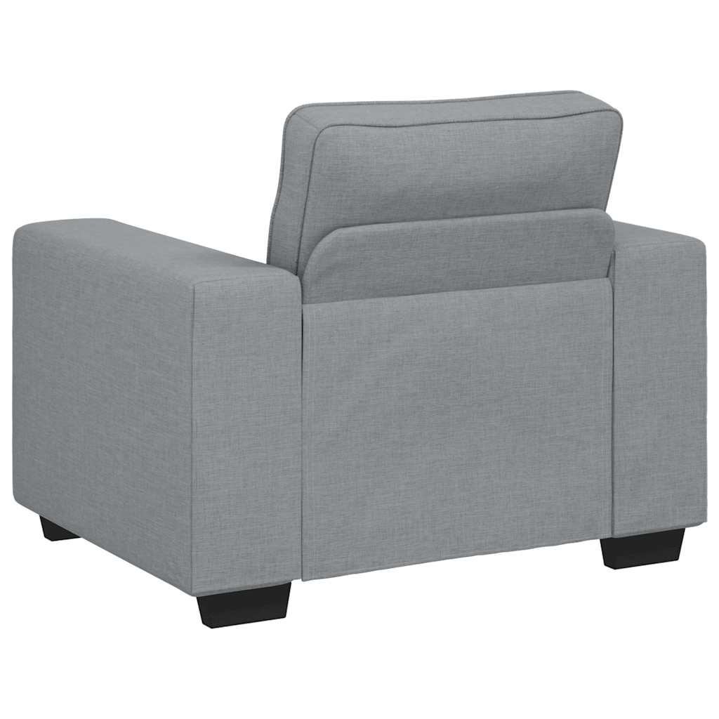 Poltrona tecido 60 cm cinzento-claro