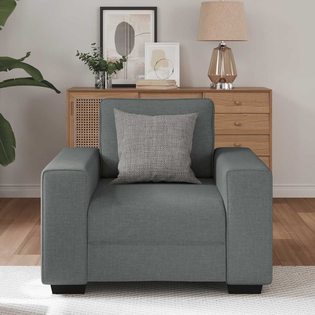 Poltrona 60 cm tecido cinzento-escuro