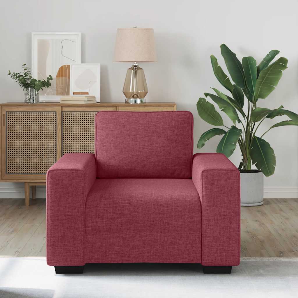 Poltrona 60 cm tecido vermelho tinto