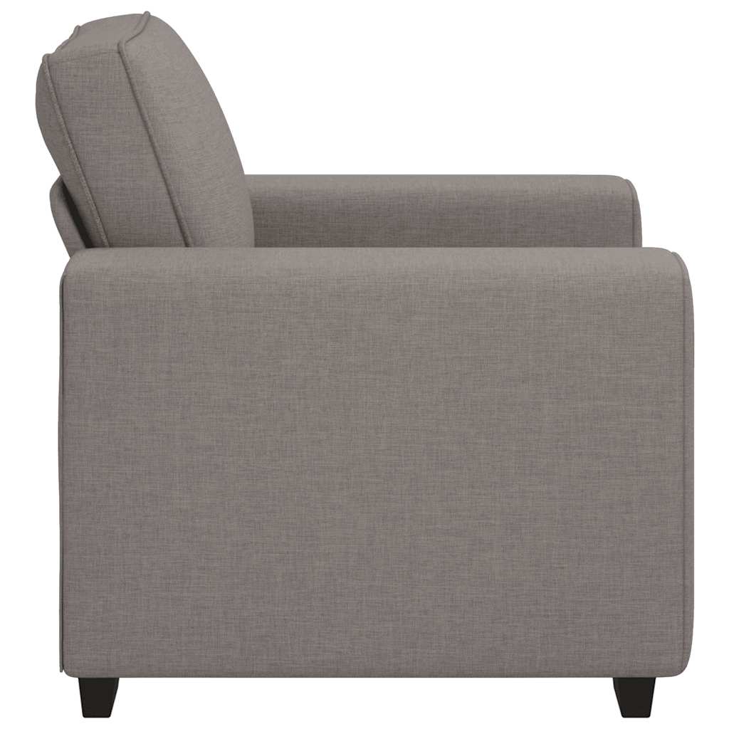 Poltrona tecido 60 cm cinzento-acastanhado