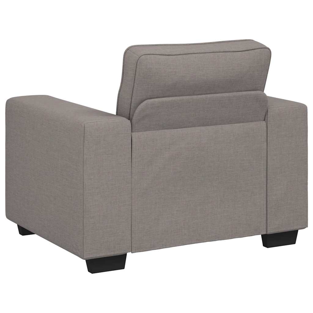 Poltrona tecido 60 cm cinzento-acastanhado