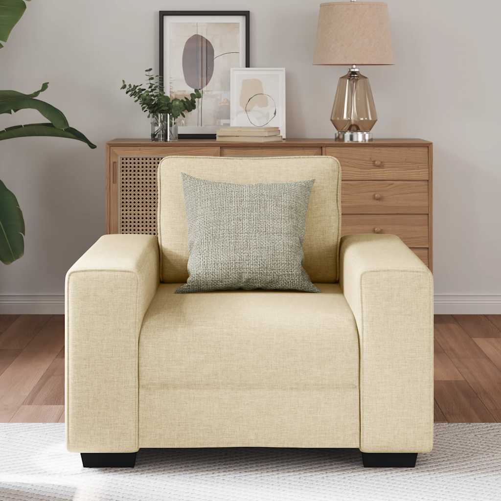 Poltrona 60 cm tecido cor creme