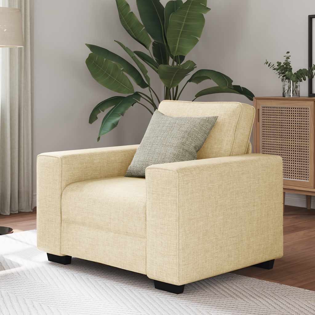 Poltrona 60 cm tecido cor creme