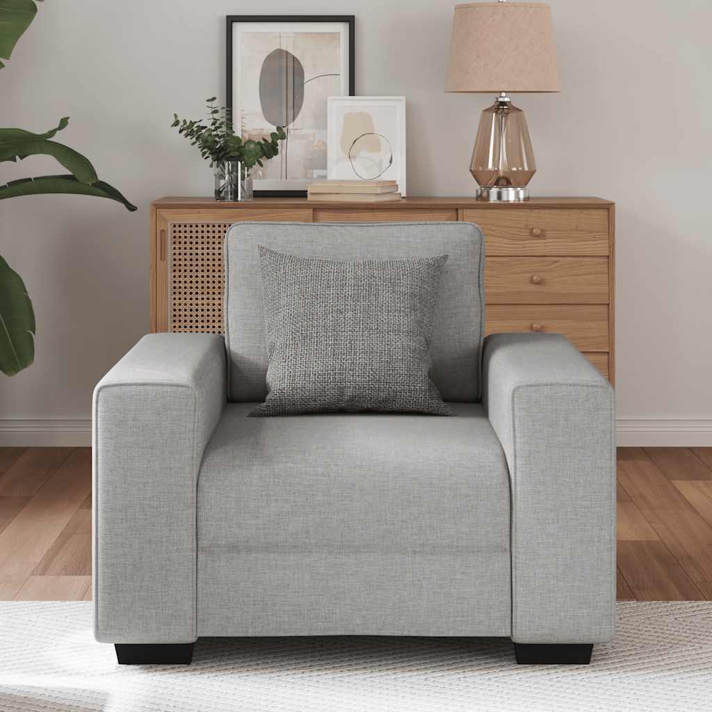 Poltrona 60 cm tecido cinzento nuvem