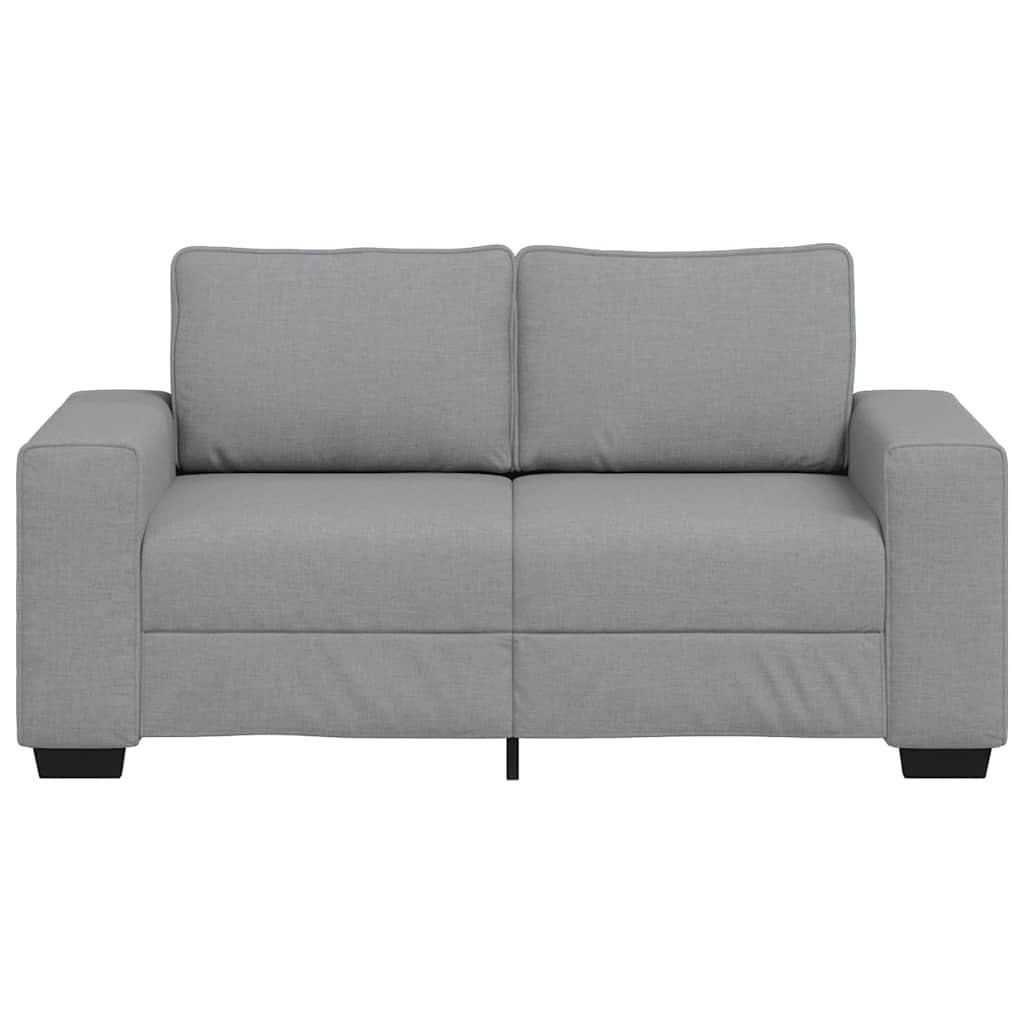 Sofá de 2 lugares em tecido 120 cm cinzento-claro