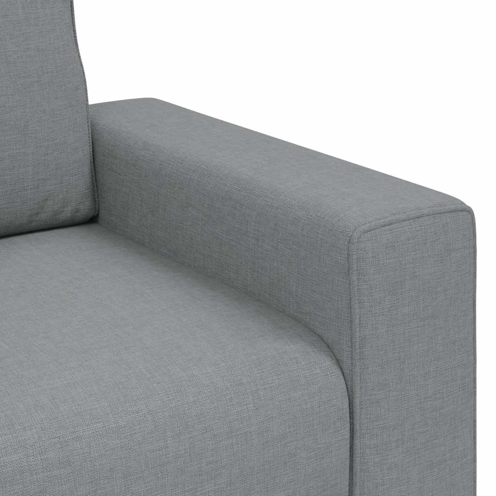 Sofá de 2 lugares em tecido 120 cm cinzento-claro