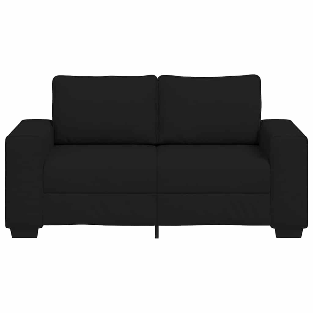 Sofá de 2 lugares tecido 120 cm preto