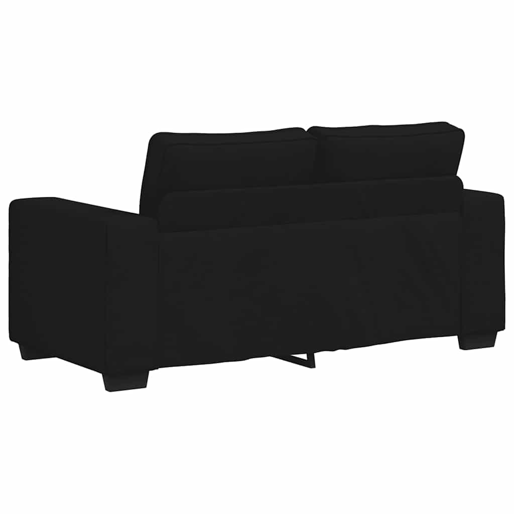 Sofá de 2 lugares tecido 120 cm preto