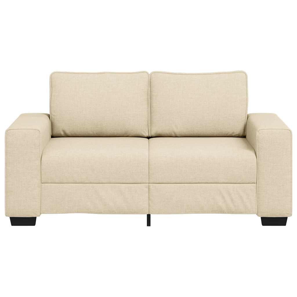 Sofá de 2 lugares tecido 120 cm cor creme