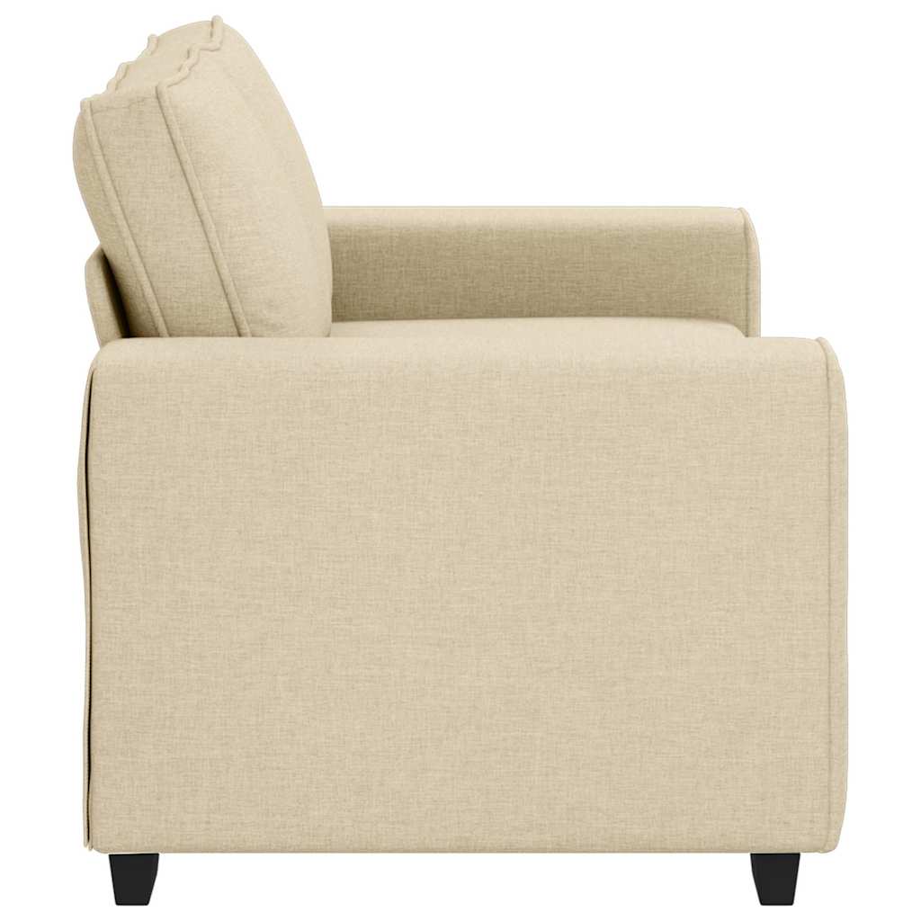 Sofá de 2 lugares tecido 120 cm cor creme