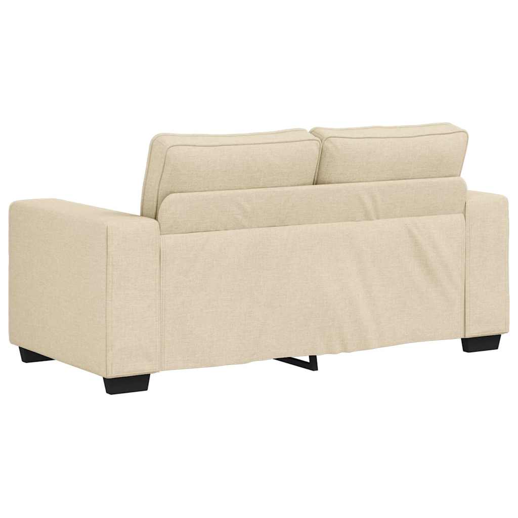 Sofá de 2 lugares tecido 120 cm cor creme