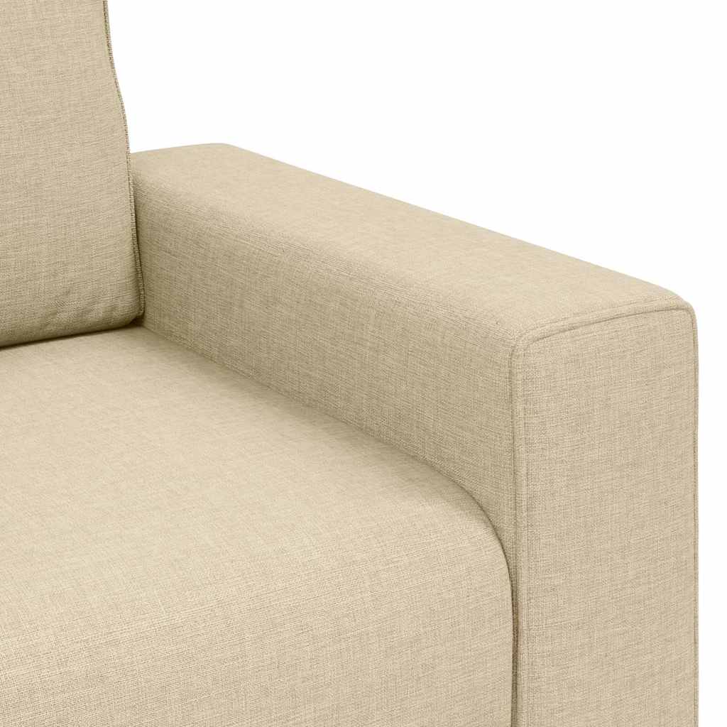 Sofá de 2 lugares tecido 120 cm cor creme