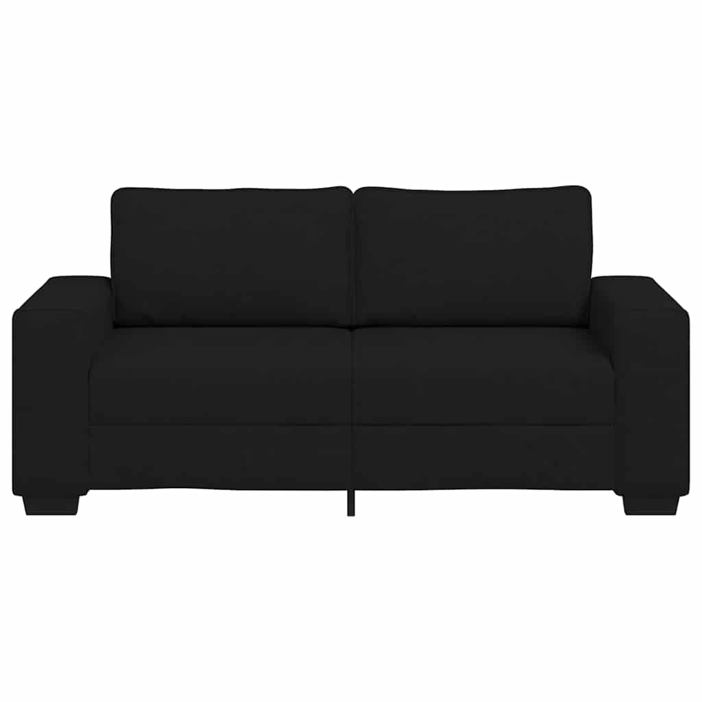 Sofá de 2 lugares tecido 140 cm preto