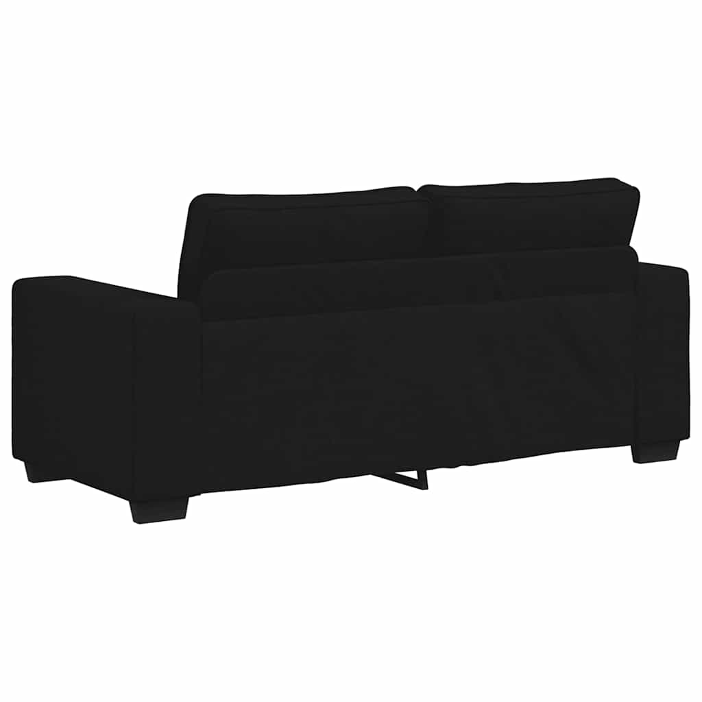 Sofá de 2 lugares tecido 140 cm preto
