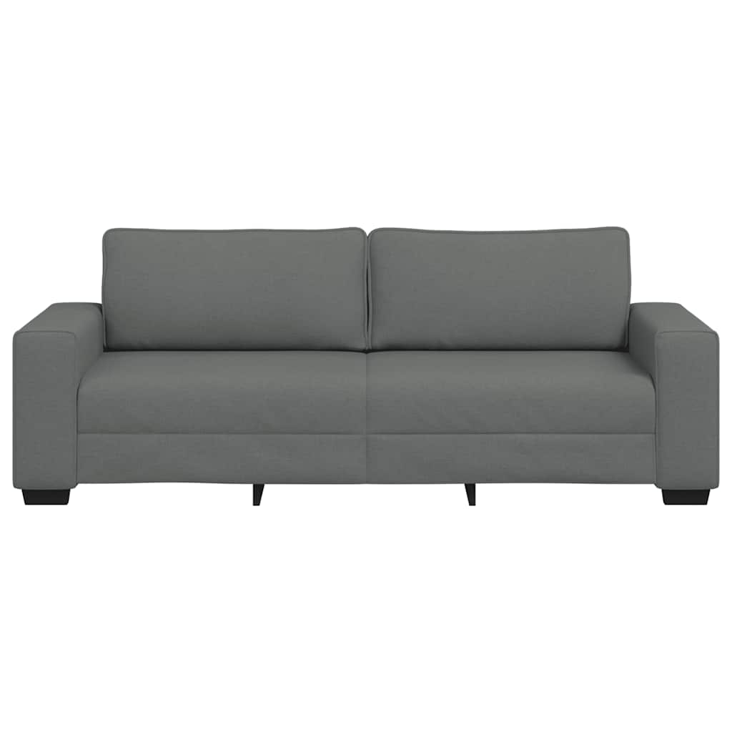 3-seater sofa 180 cm dark grey fabric