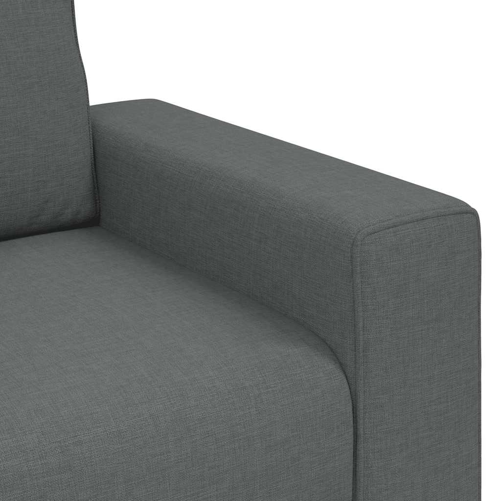 3-seater sofa 180 cm dark grey fabric
