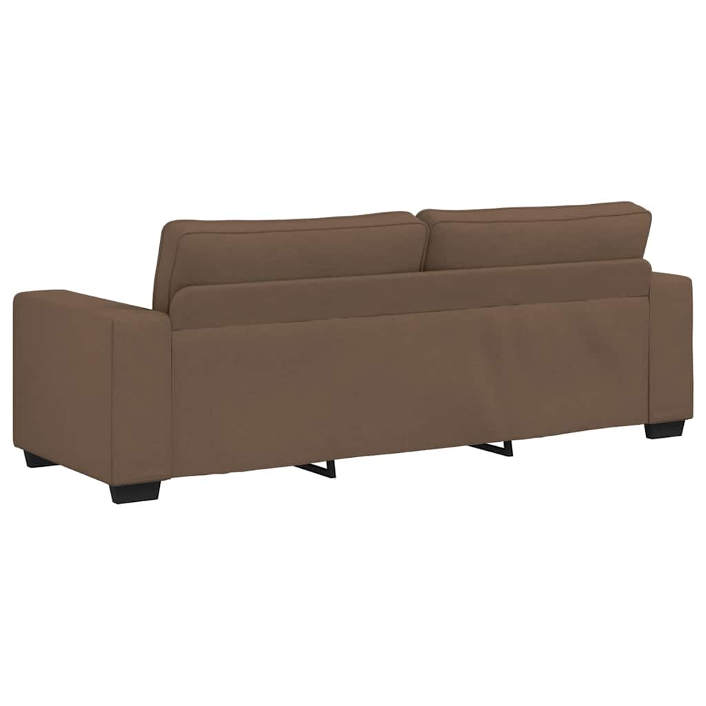 3-seater sofa in brown fabric 180 cm