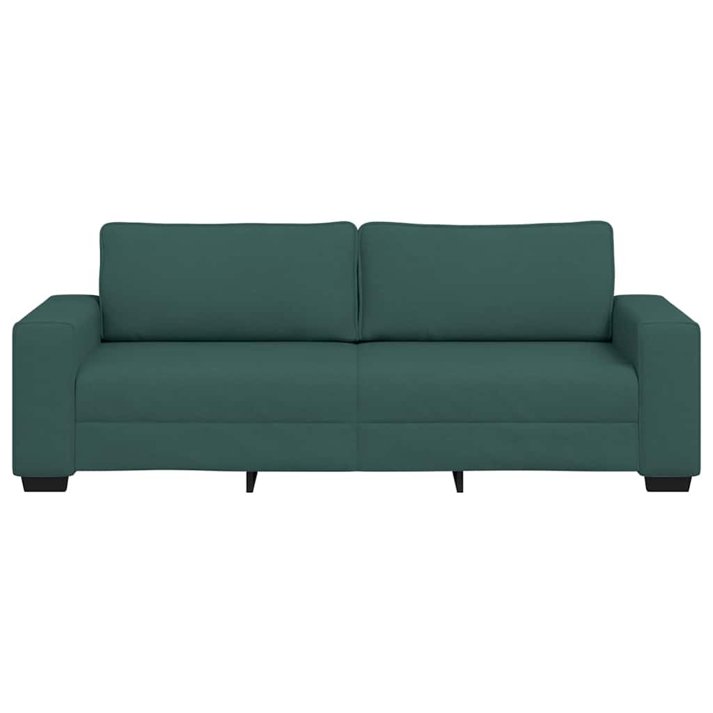 3-seater sofa 180 cm dark green fabric