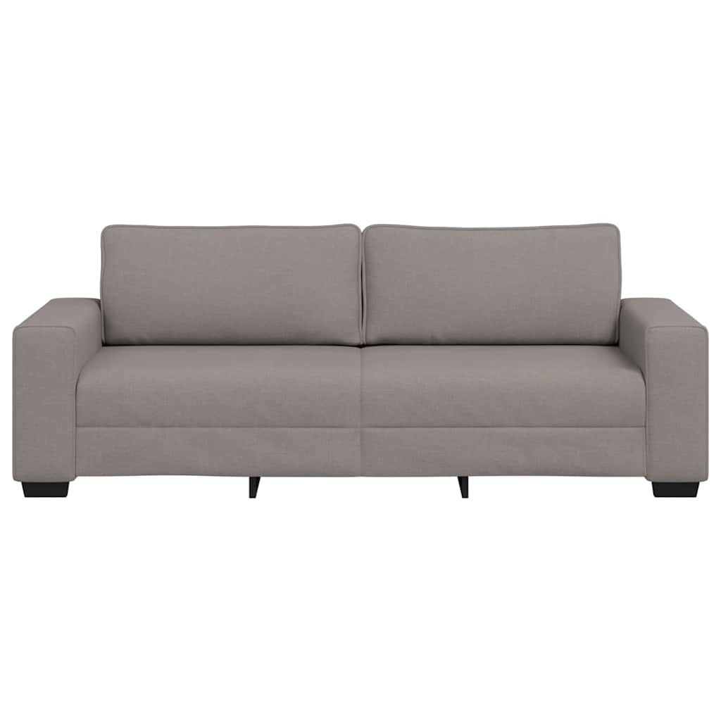 3-seater sofa in 180 cm grey-brown fabric