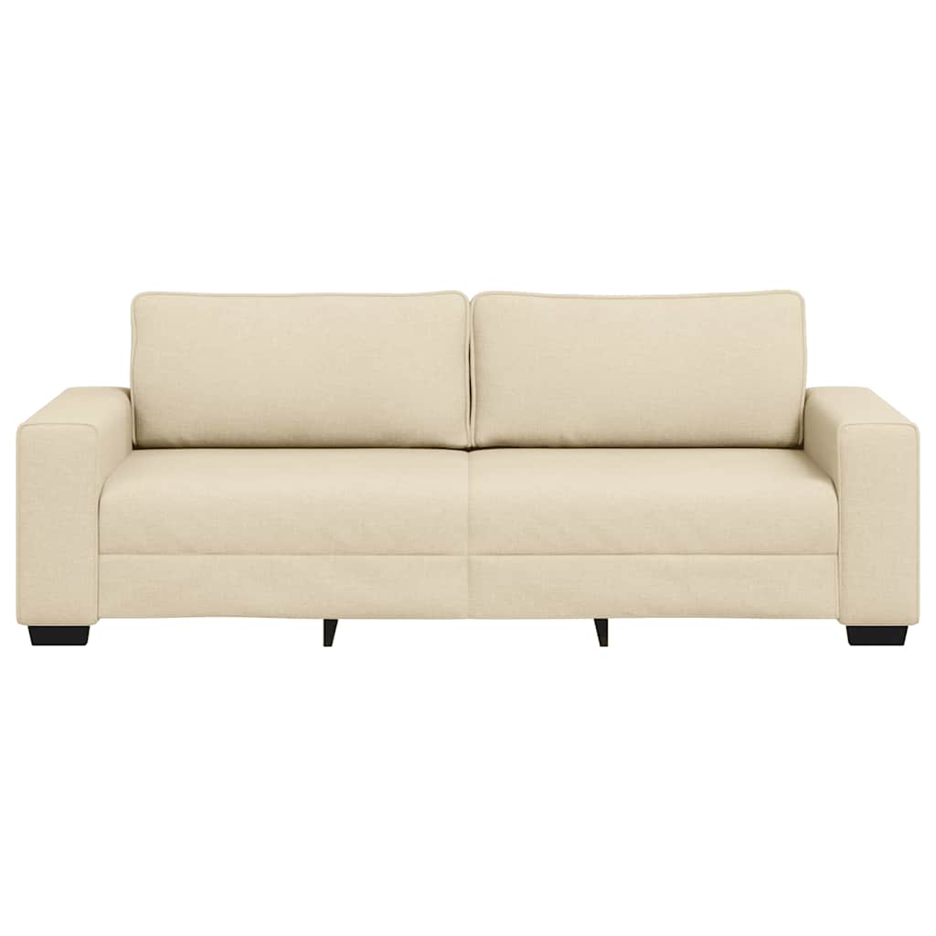 3-seater sofa in cream-colored fabric, 180 cm