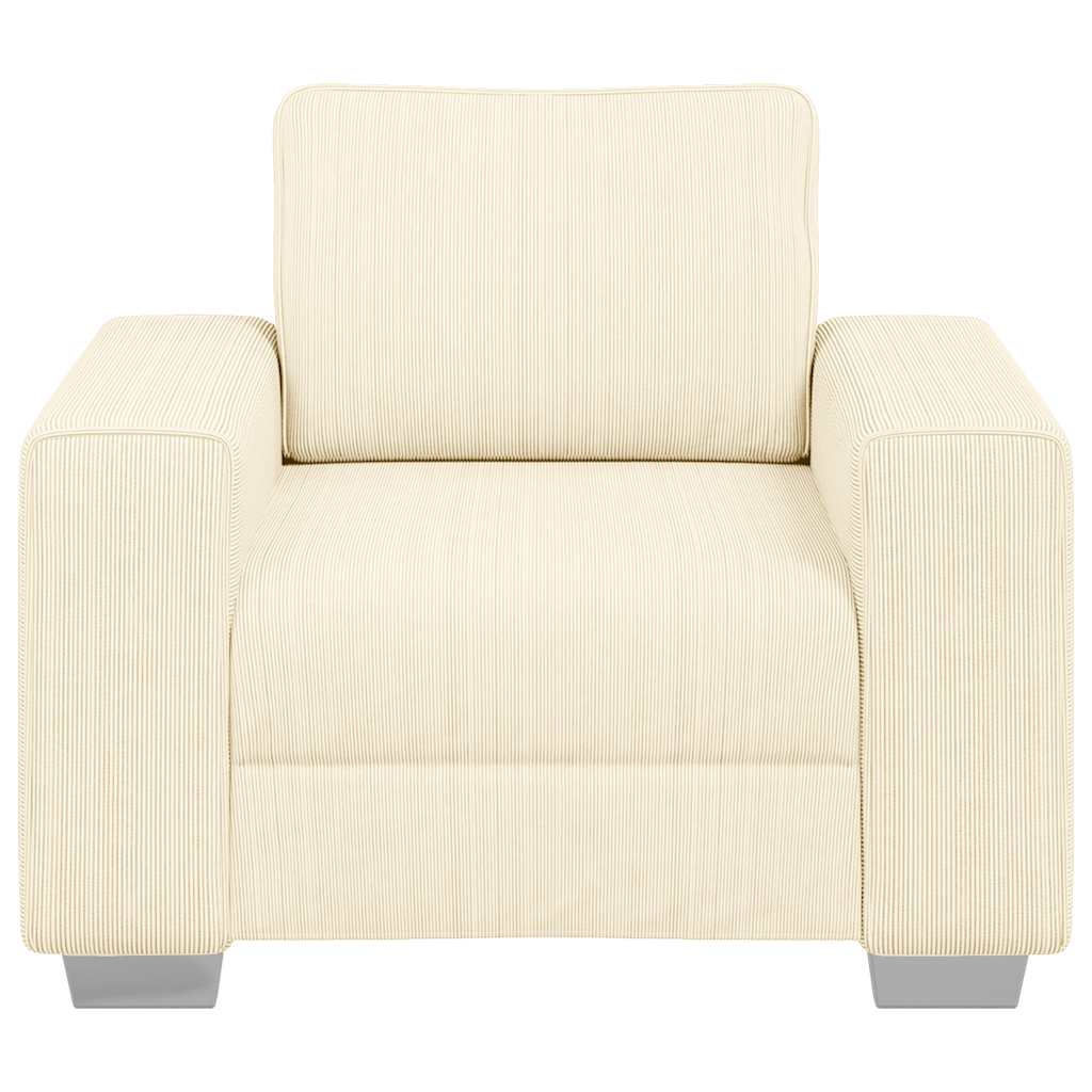 Poltrona 60 cm tecido corduroy creme