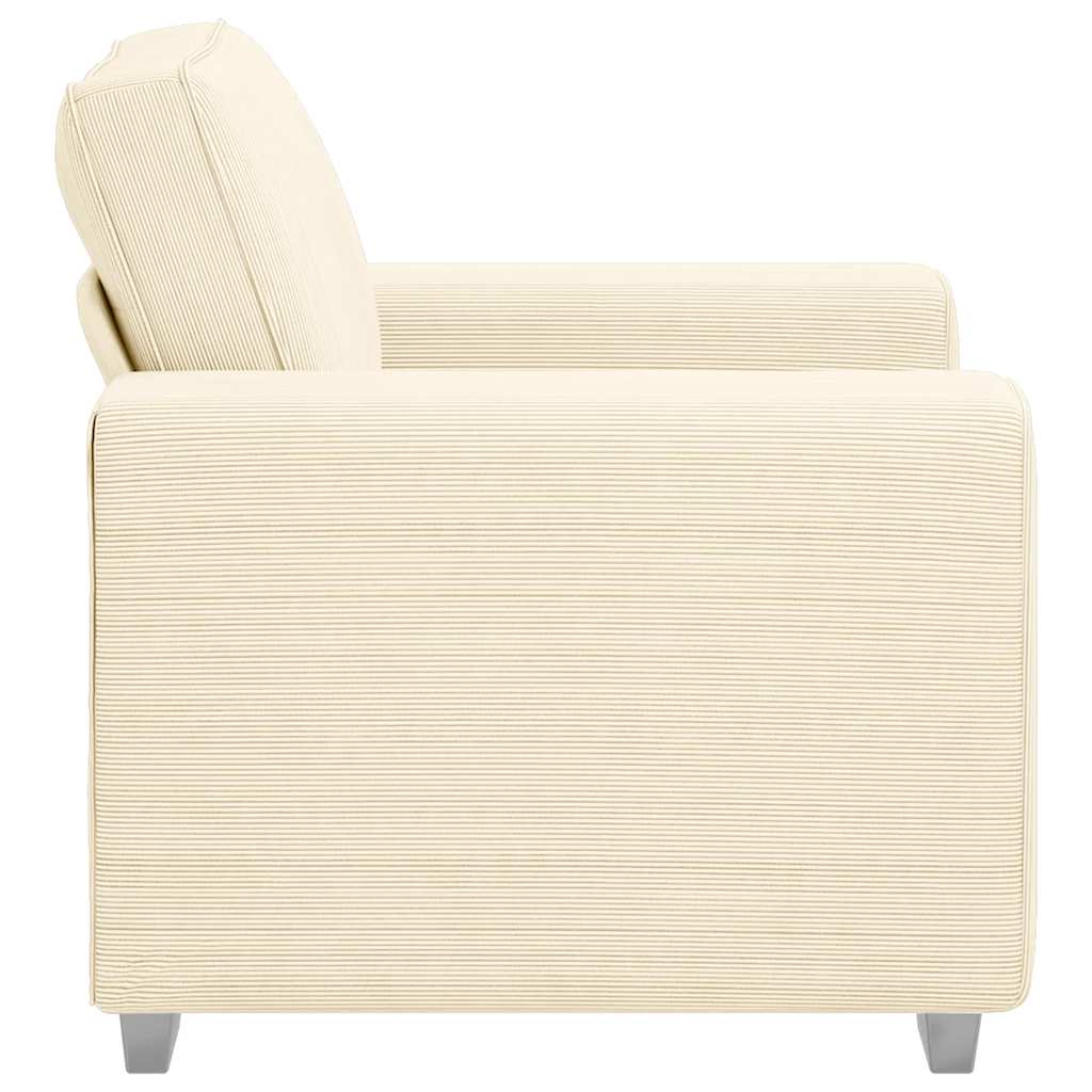 Poltrona 60 cm tecido corduroy creme
