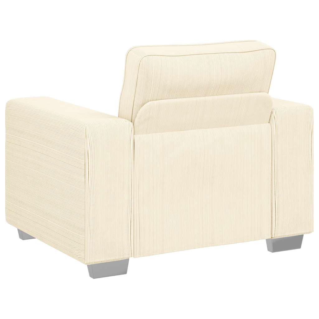 Poltrona 60 cm tecido corduroy creme