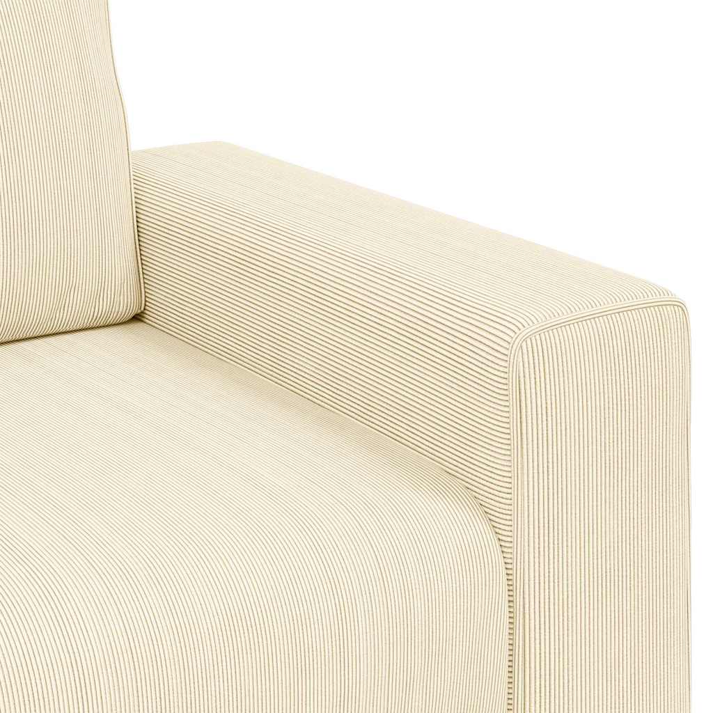 Poltrona 60 cm tecido corduroy creme