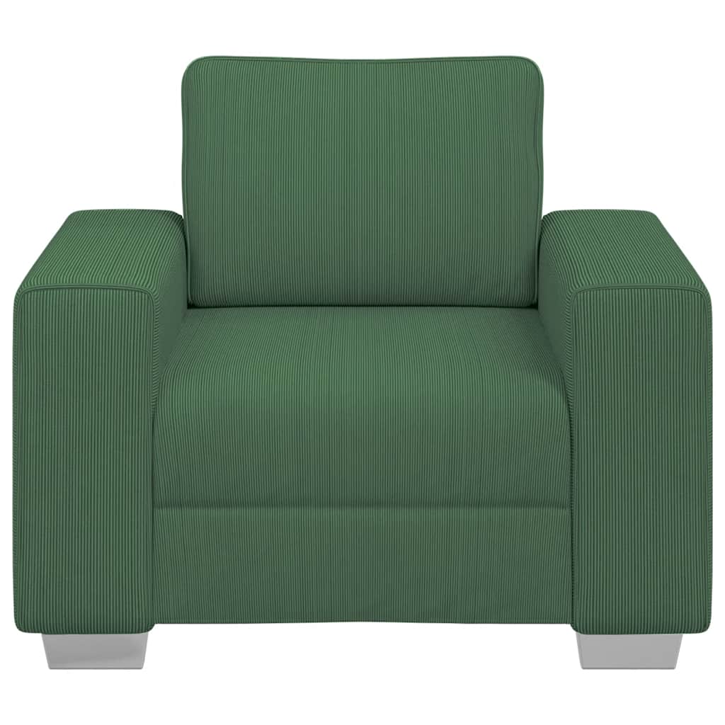 Poltrona 60 cm tecido corduroy verde selva