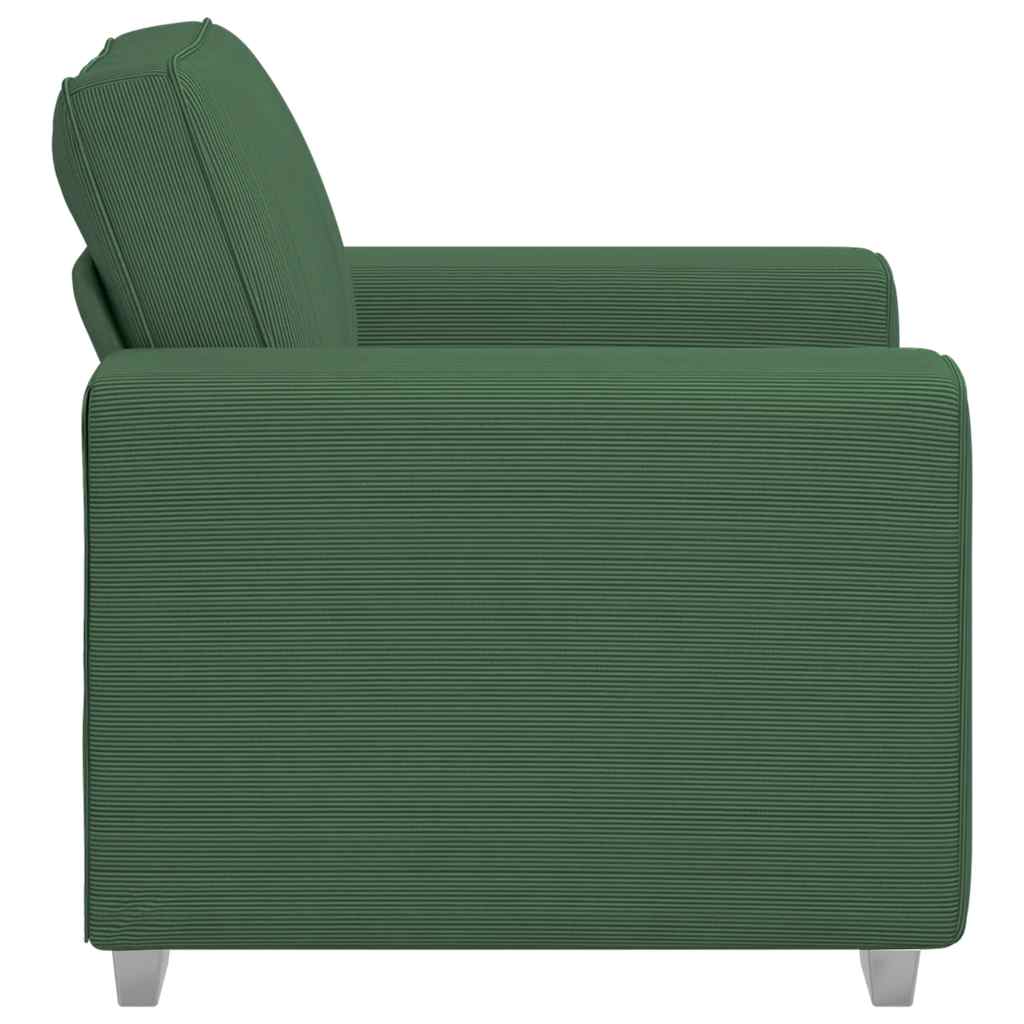 Poltrona 60 cm tecido corduroy verde selva