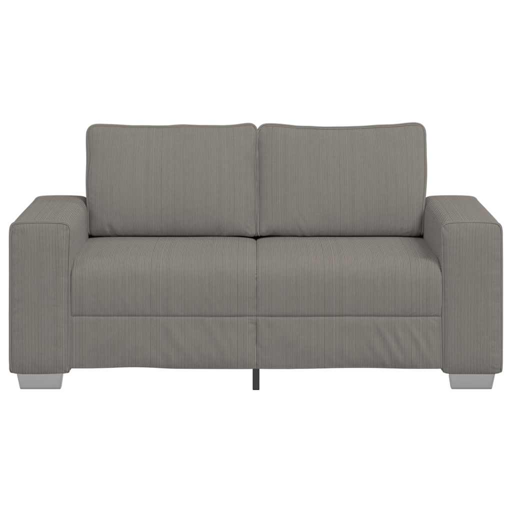 Sofá-luvas 120 cm tecido corduroy cinzento-claro
