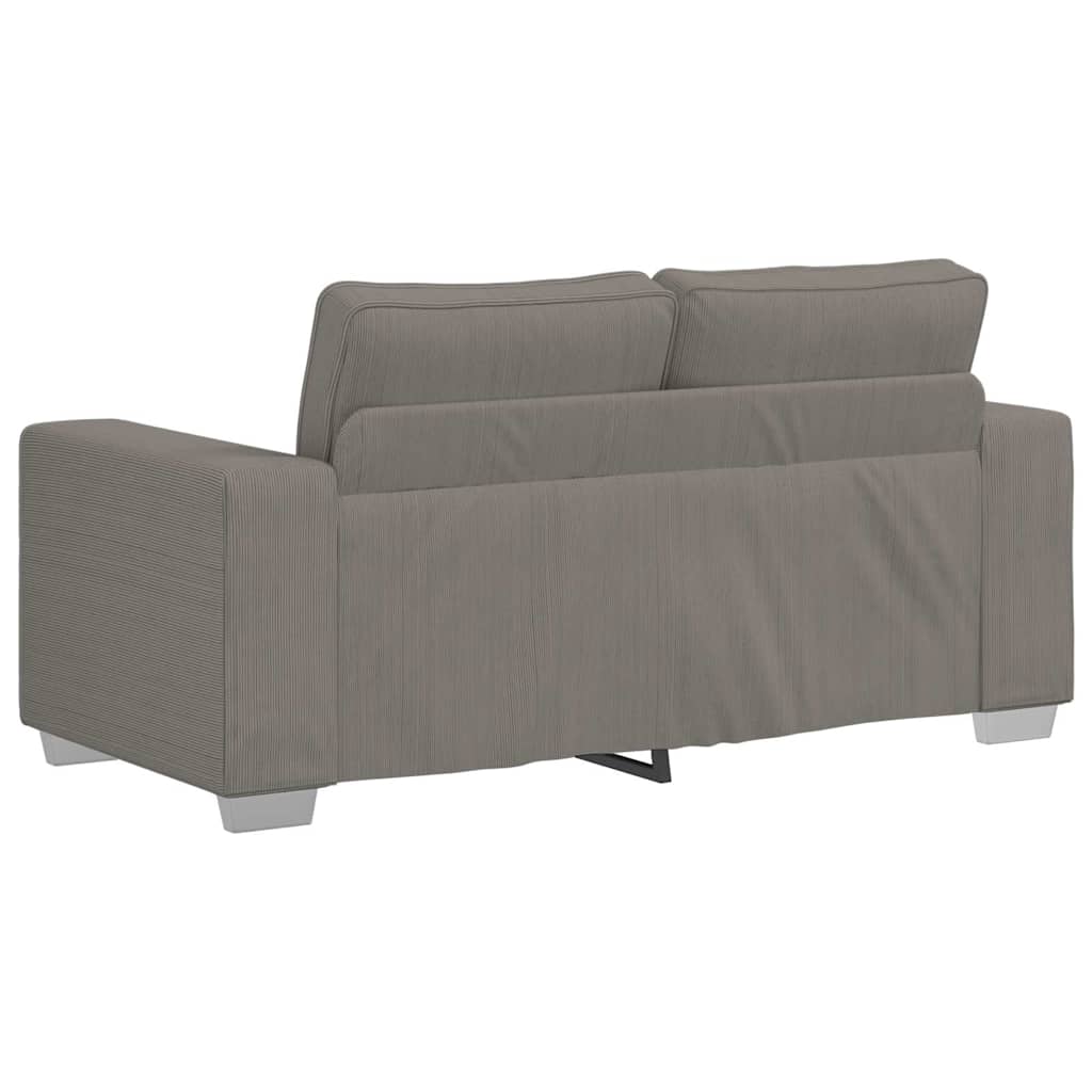 Sofá-luvas 120 cm tecido corduroy cinzento-claro