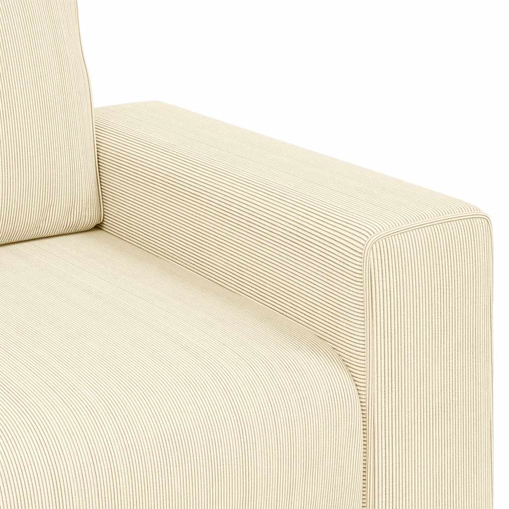 Sofá-luvas 120 cm tecido corduroy creme