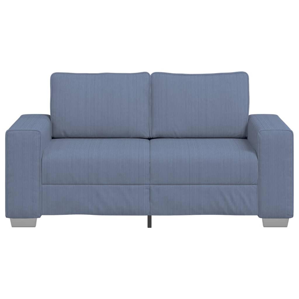 Sofá-luvas 120 cm tecido corduroy azul