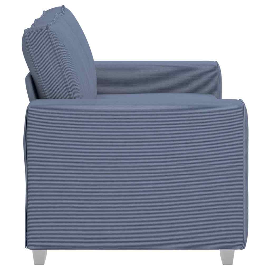 Sofá-luvas 120 cm tecido corduroy azul